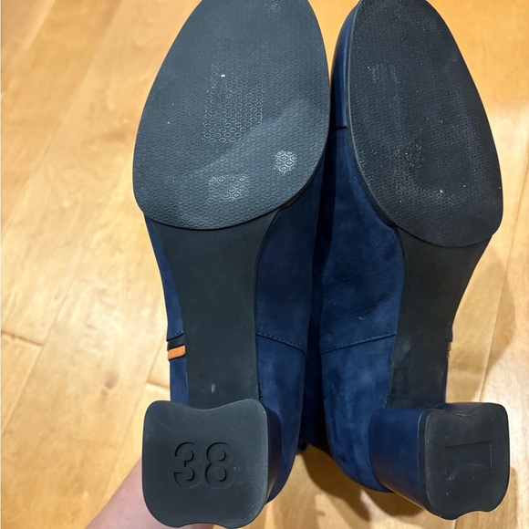 Camper Twins blue ankle boots booties suede  leather sz 38 7.5 - Picture 8 of 11